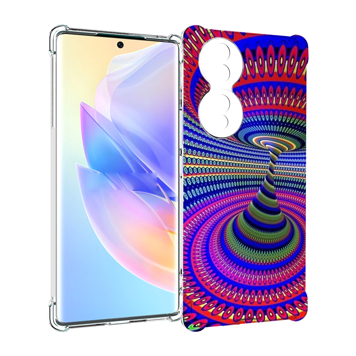 

Чехол MyPads оптическая иллюзия для Honor 70, Прозрачный, Tocco