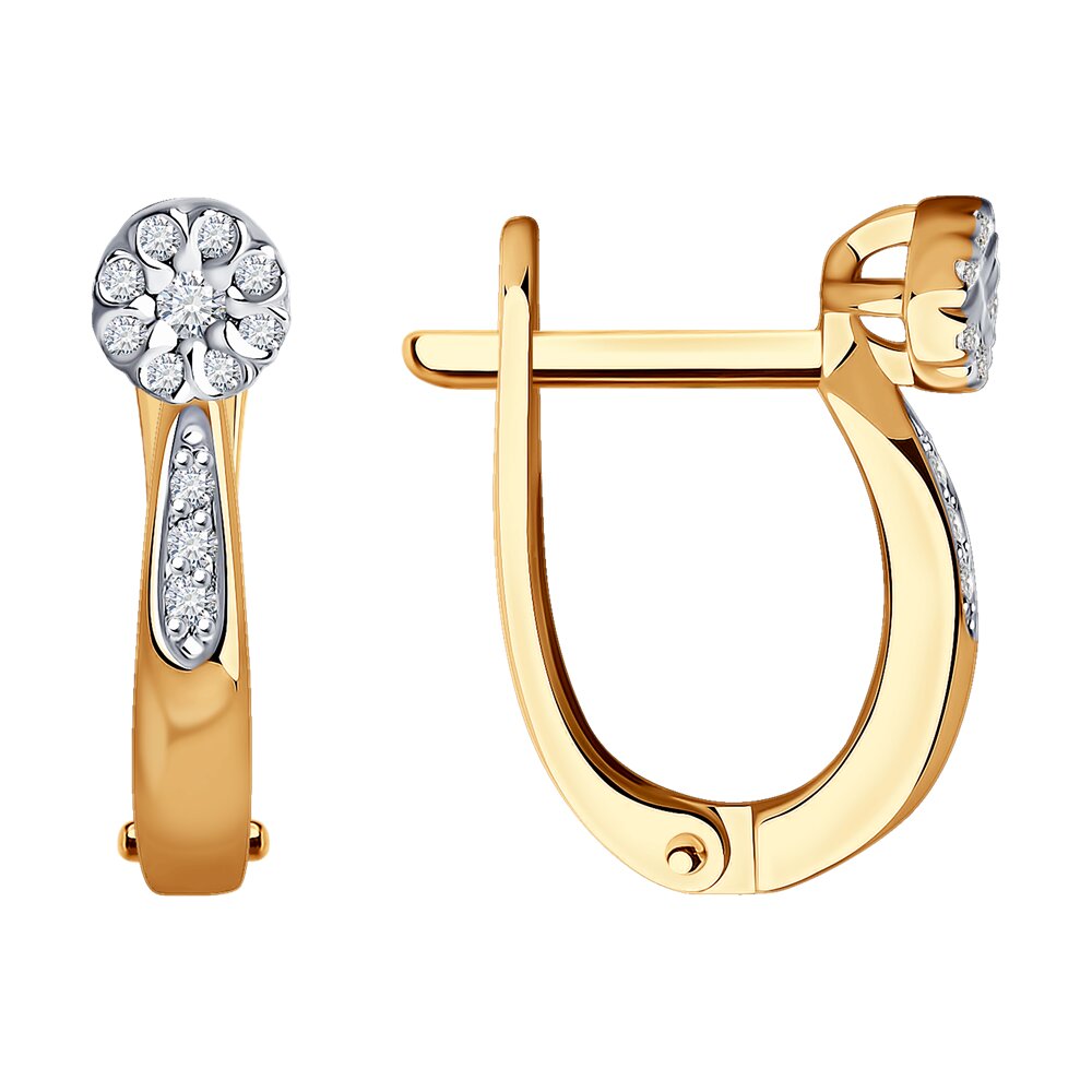 

Серьги из красного золота SOKOLOV Diamonds 1021917, бриллиант, 1021917