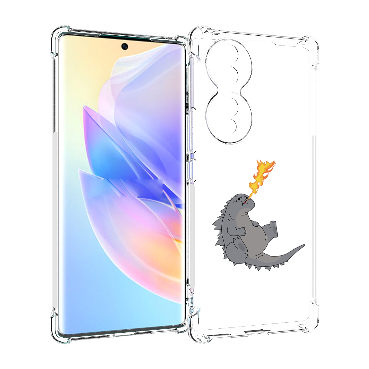 

Чехол MyPads огнедышащий-дракончик для Honor 70, Прозрачный, Tocco