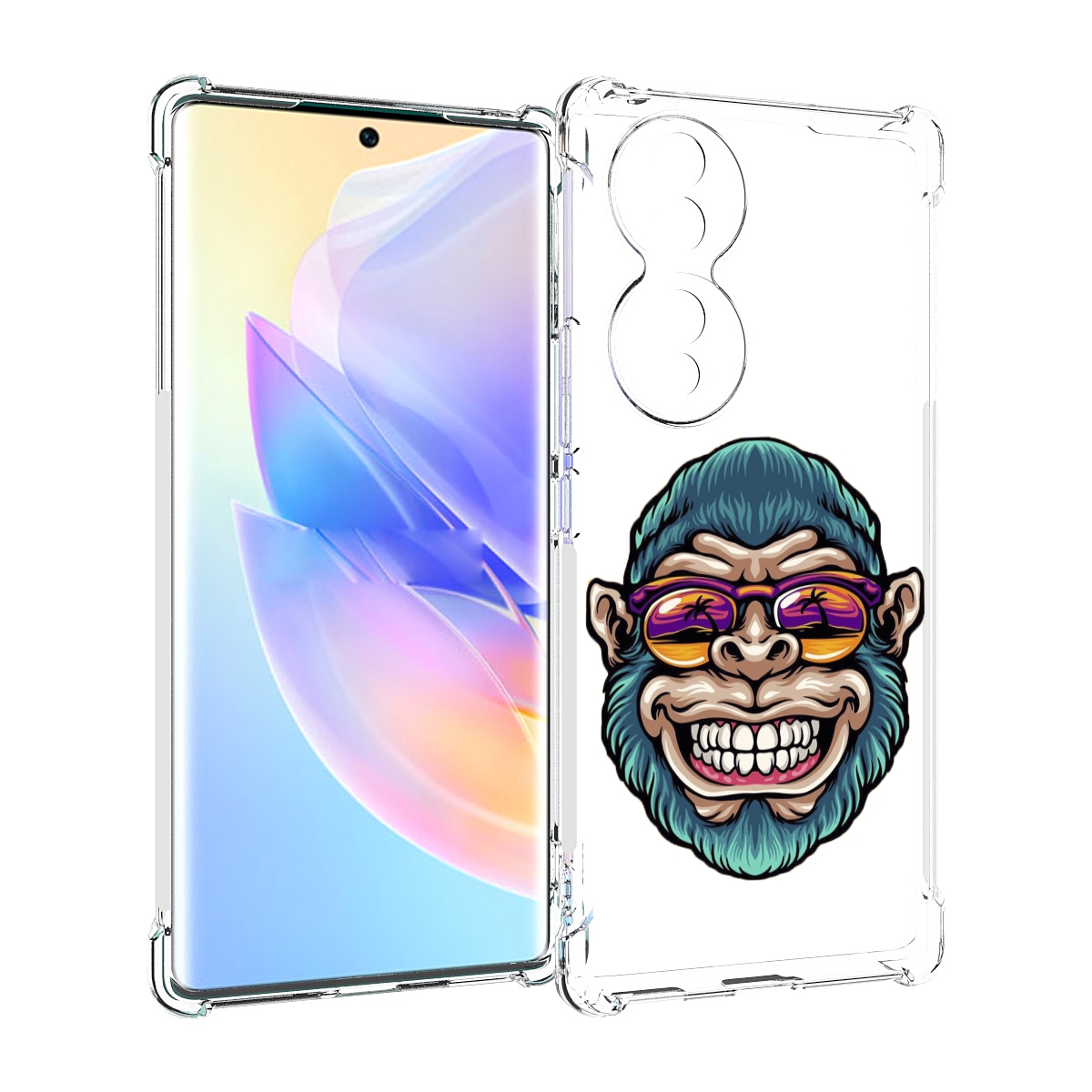 

Чехол MyPads обезьяна улыбается для Honor 70, Прозрачный, Tocco