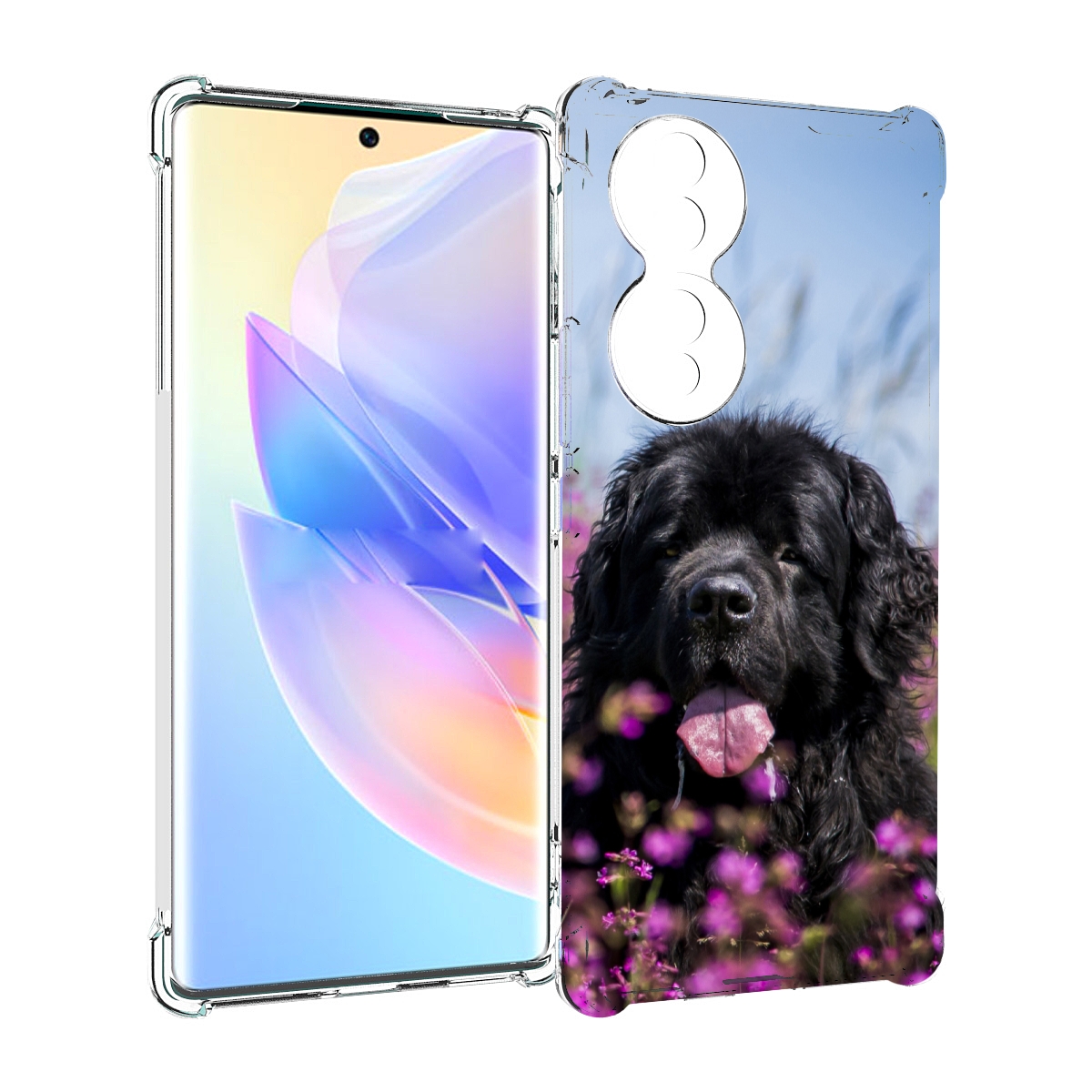 

Чехол MyPads ньюфаундлед для Honor 70, Прозрачный, Tocco