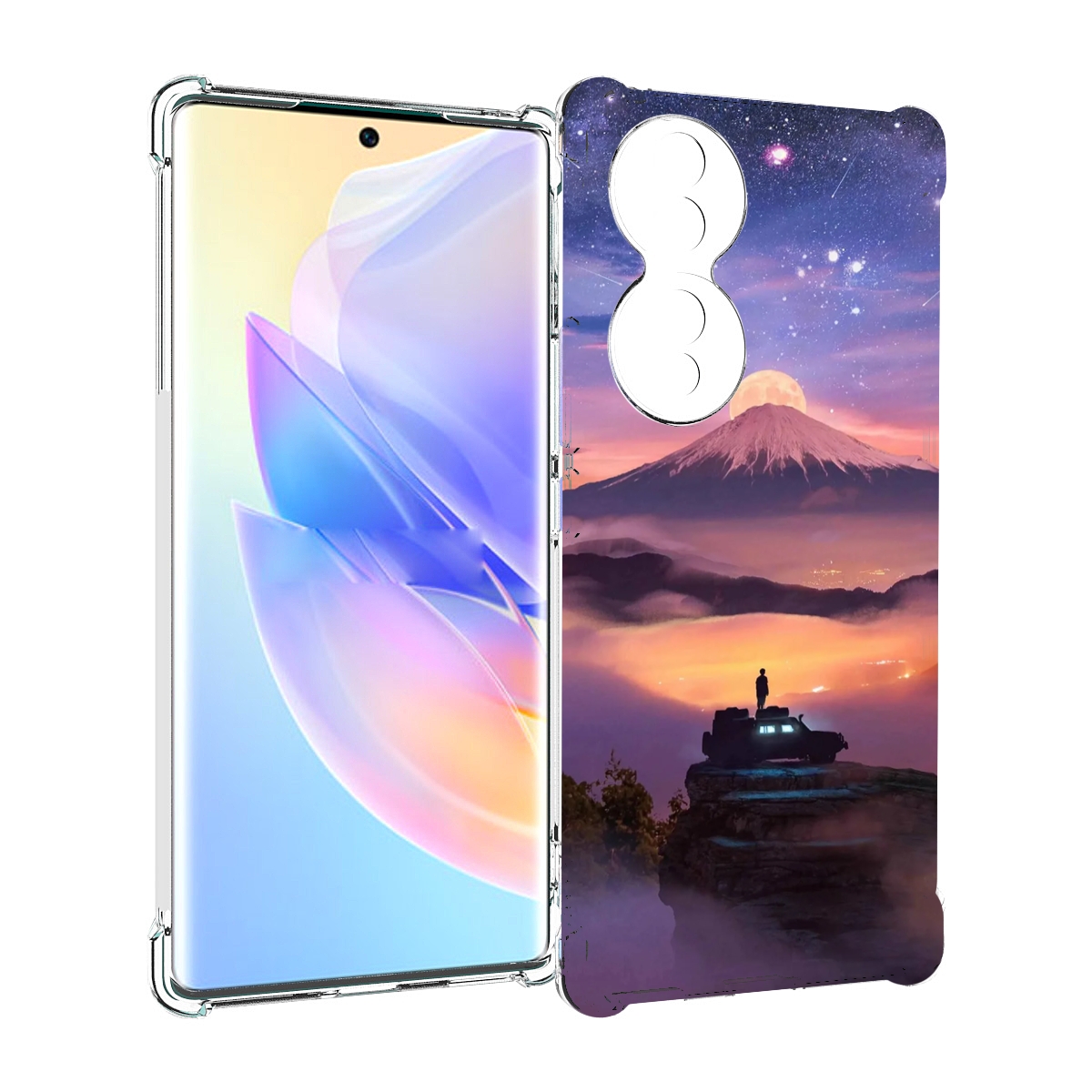 

Чехол MyPads ночь-в-горах для Honor 70, Прозрачный, Tocco