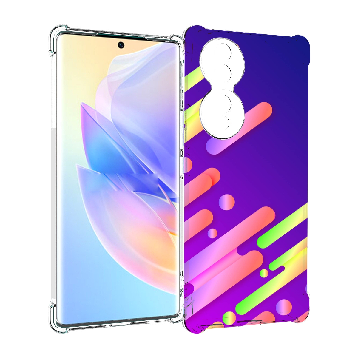 

Чехол MyPads неоновый-фон для Honor 70, Прозрачный, Tocco