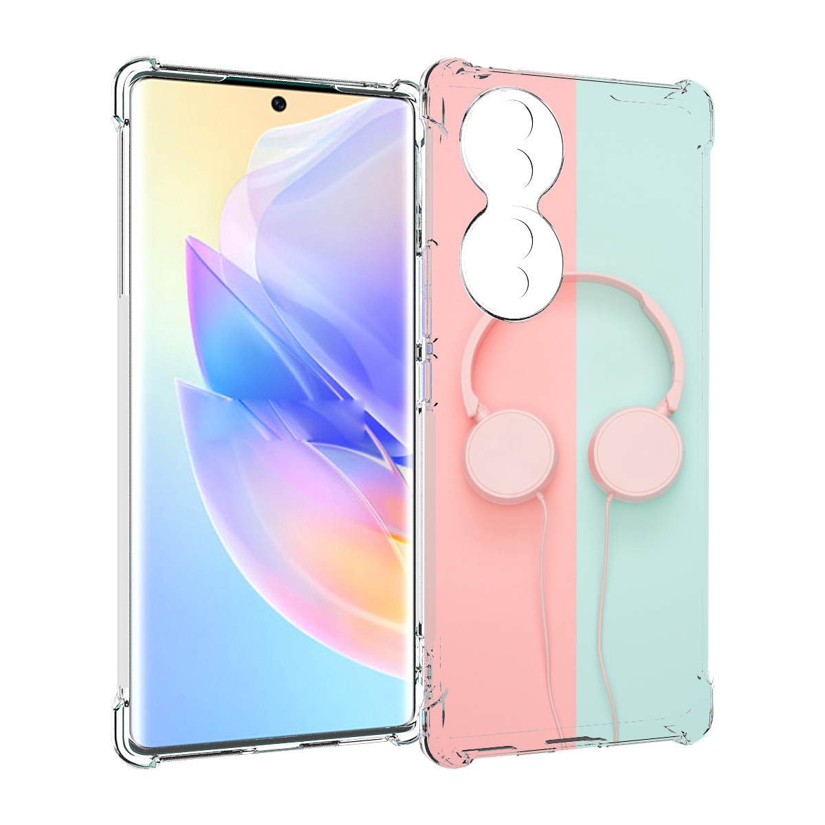 

Чехол MyPads наушники-минимализм для Honor 70, Прозрачный, Tocco