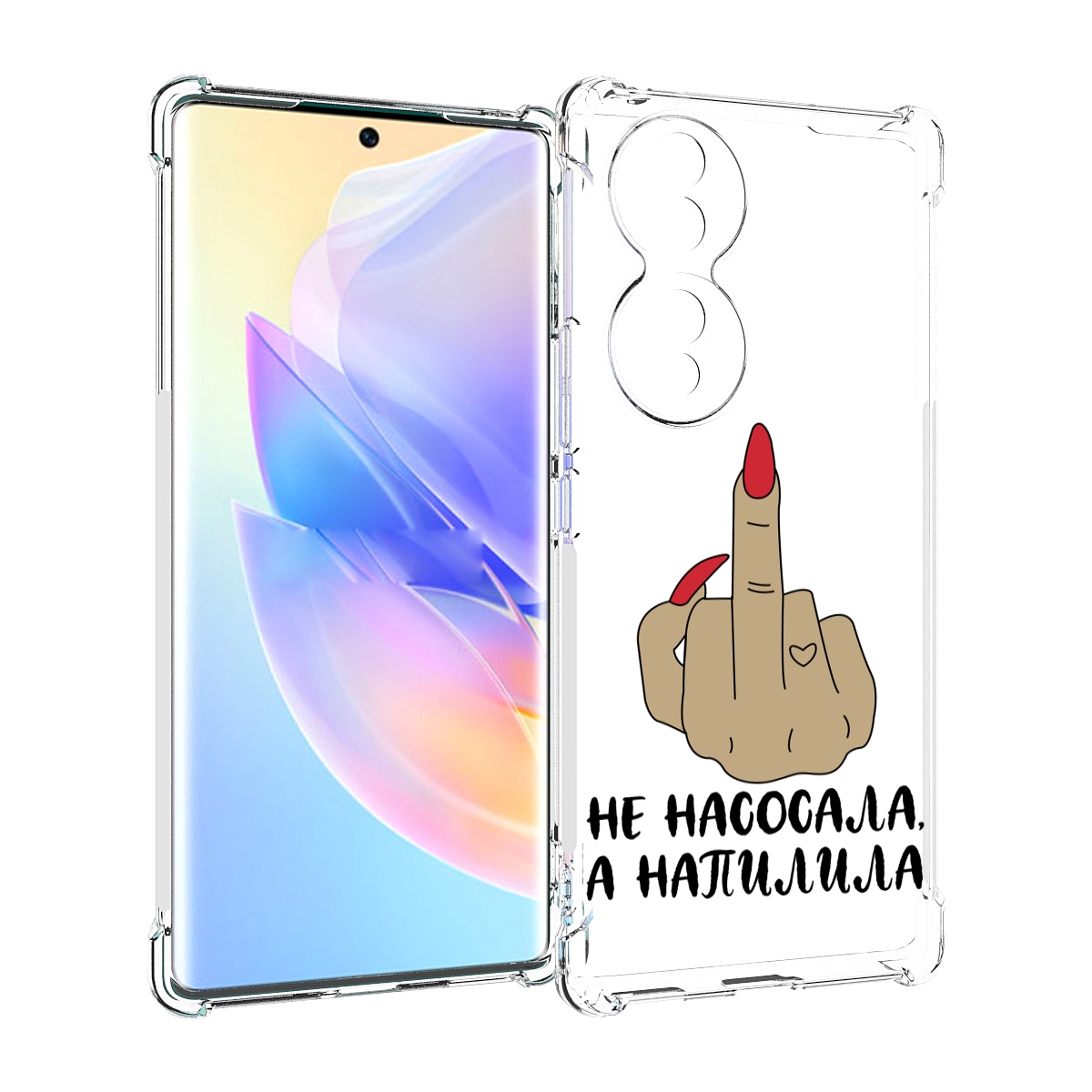 

Чехол MyPads напилила для Honor 70, Прозрачный, Tocco