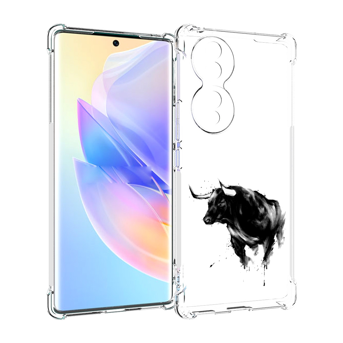 

Чехол MyPads бык для Honor 70, Прозрачный, Tocco