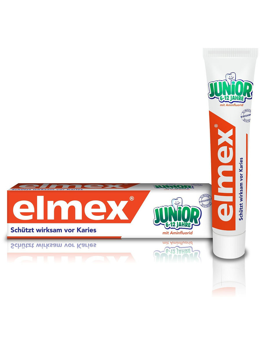 Зубная паста для детей Elmex Junior 6-12 лет, 75 мл