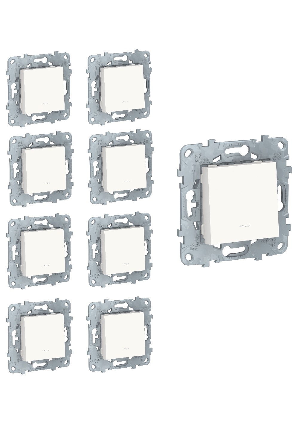 

Выключатель Schneider Electric 1-клавишный белый NU520318N.9 9 шт