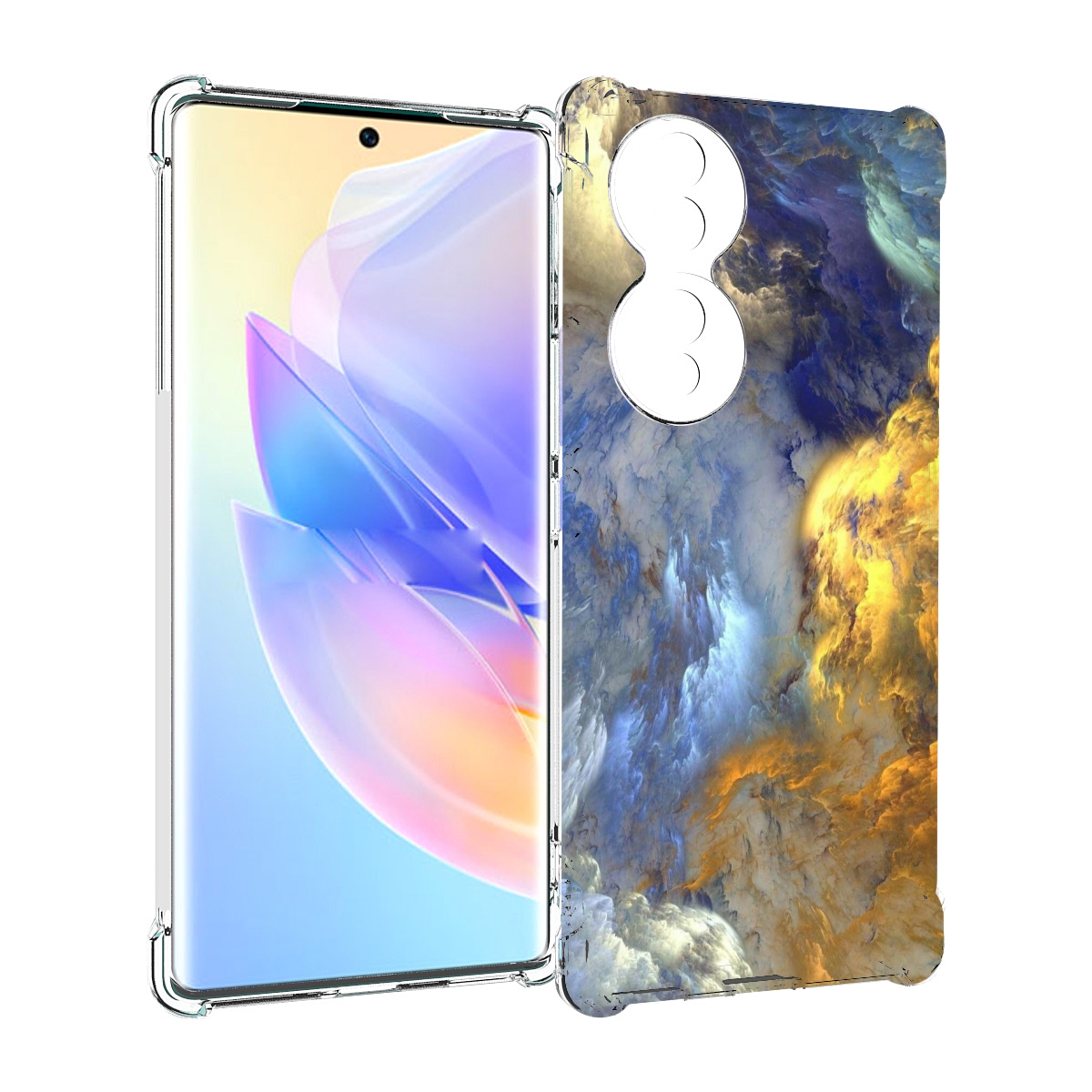 

Чехол MyPads мраморное небо для Honor 70, Прозрачный, Tocco