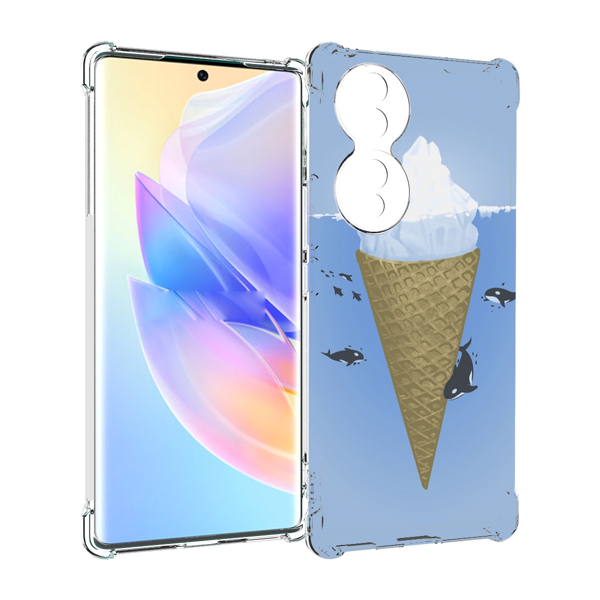 

Чехол MyPads мороженное-у-косаток для Honor 70, Прозрачный, Tocco