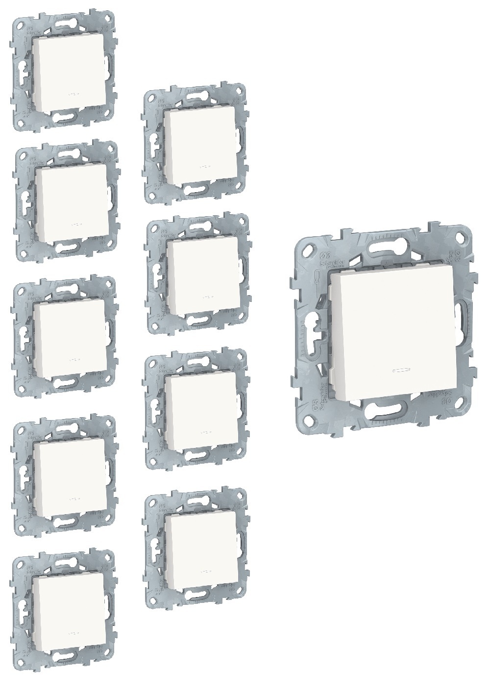 

Выключатель Schneider Electric 1-клавишный белый NU520318N.10 10 шт