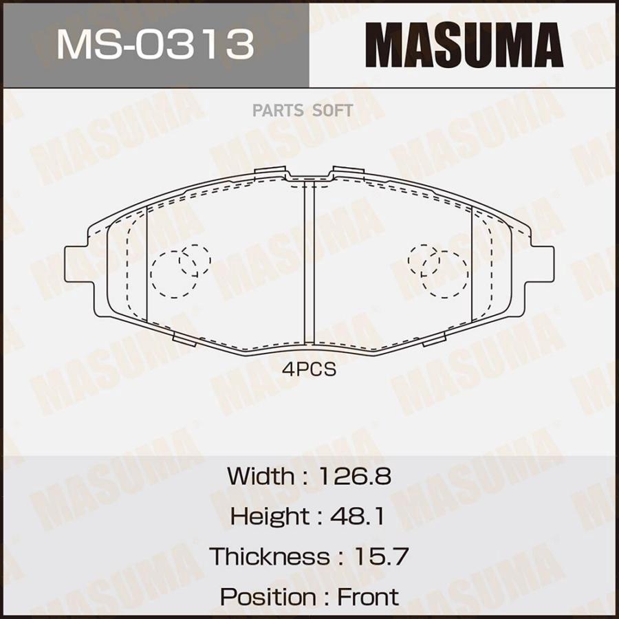 

Тормозные колодки MASUMA MS0313
