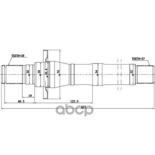 

ZIKMAR Z88133R Полуось