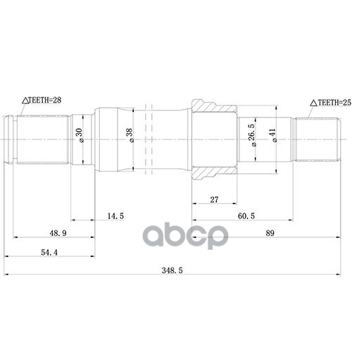

ZIKMAR Z88101R Полуось