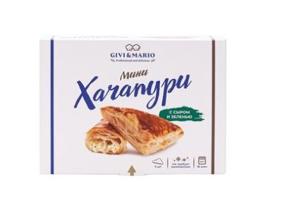

Хачапури Givi&Mario с сыром и зеленью замороженные 300 г