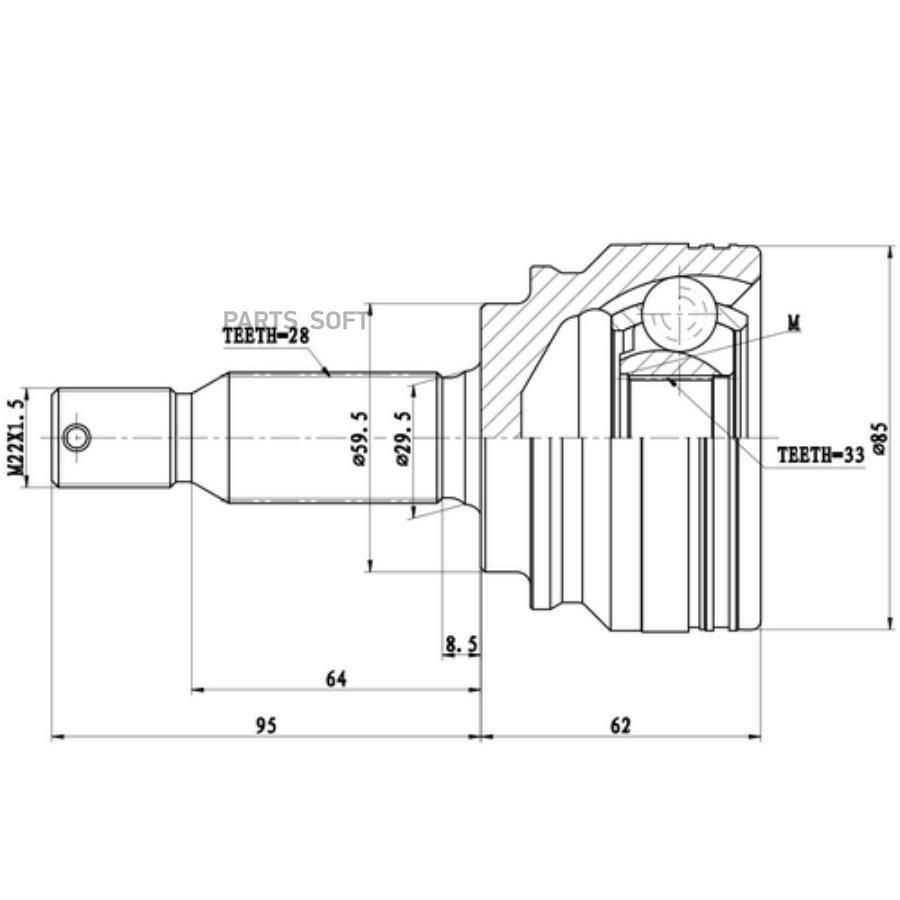 

ZIKMAR Z87207R Шрус Наружный
