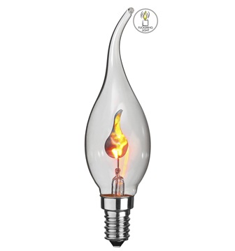 фото Лампа светодиодная star trading flickering flame, е14, 125 мм х 35 мм