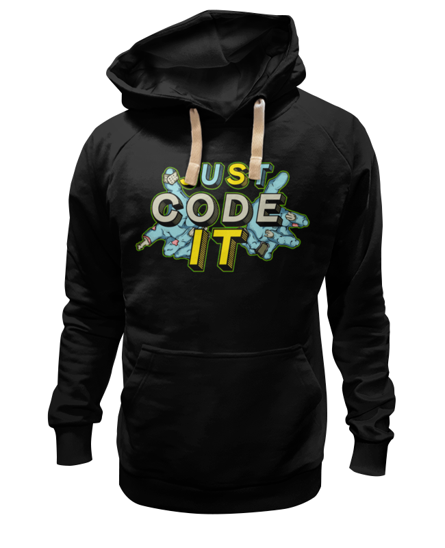 

Худи унисекс Printio Code it черное L, Черный, Code it