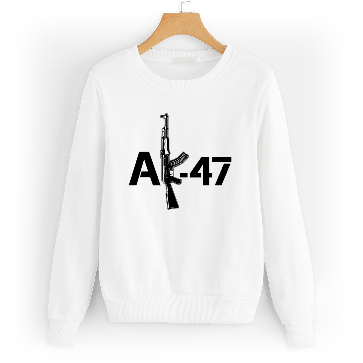 

Свитшот белый CoolPodarok Ак-47, W0113566