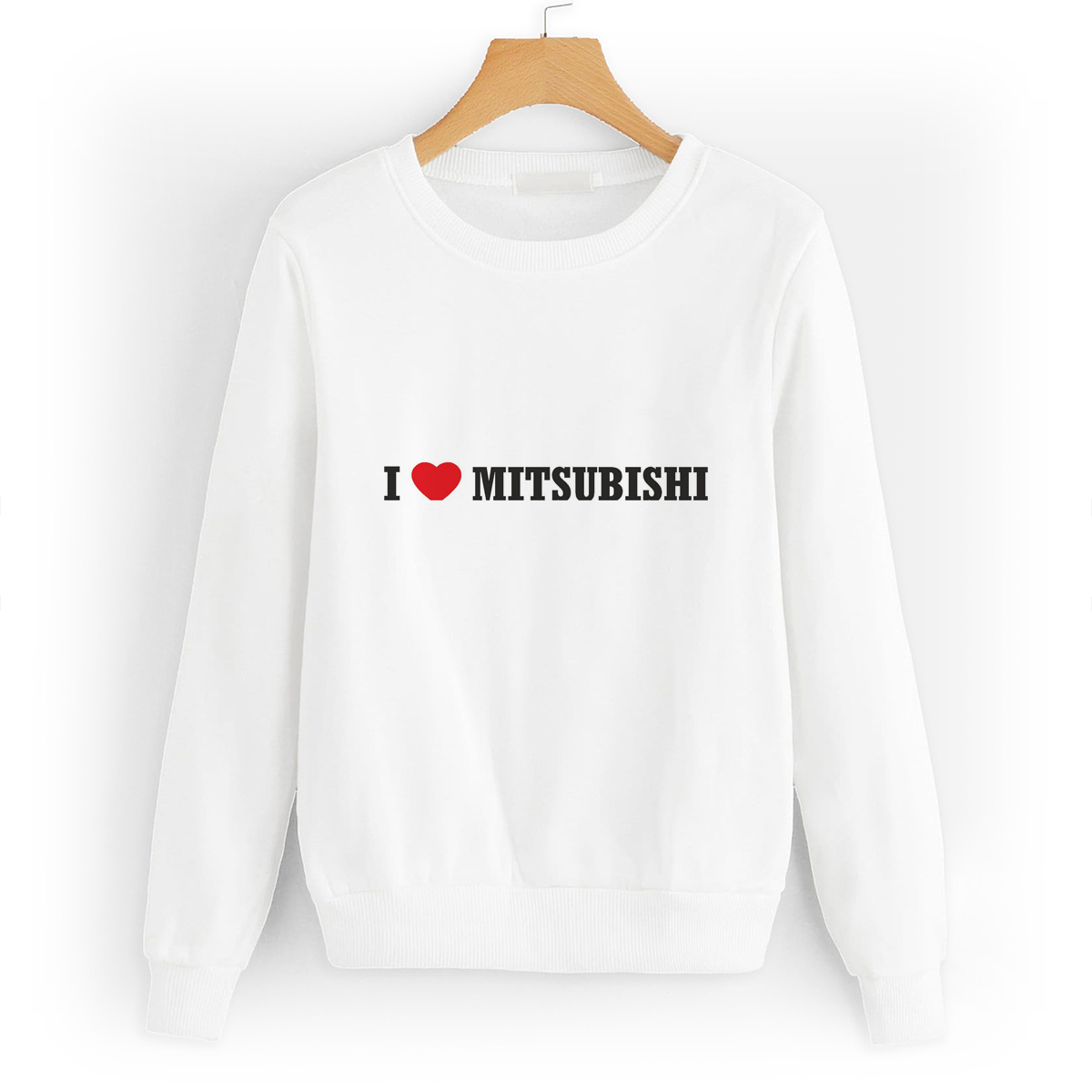 

Свитшот белый CoolPodarok Авто. I love Mitsubishi, W0111457