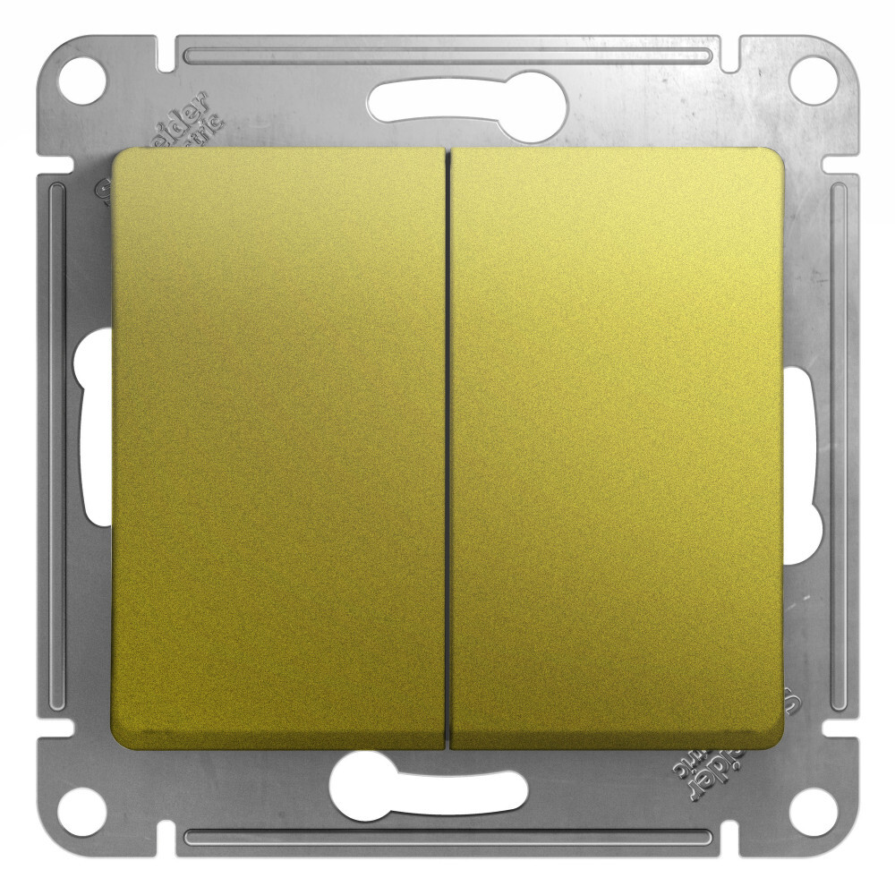 

Выключатель Schneider Electric 2-клавишный зеленый GSL001051.2 2 шт