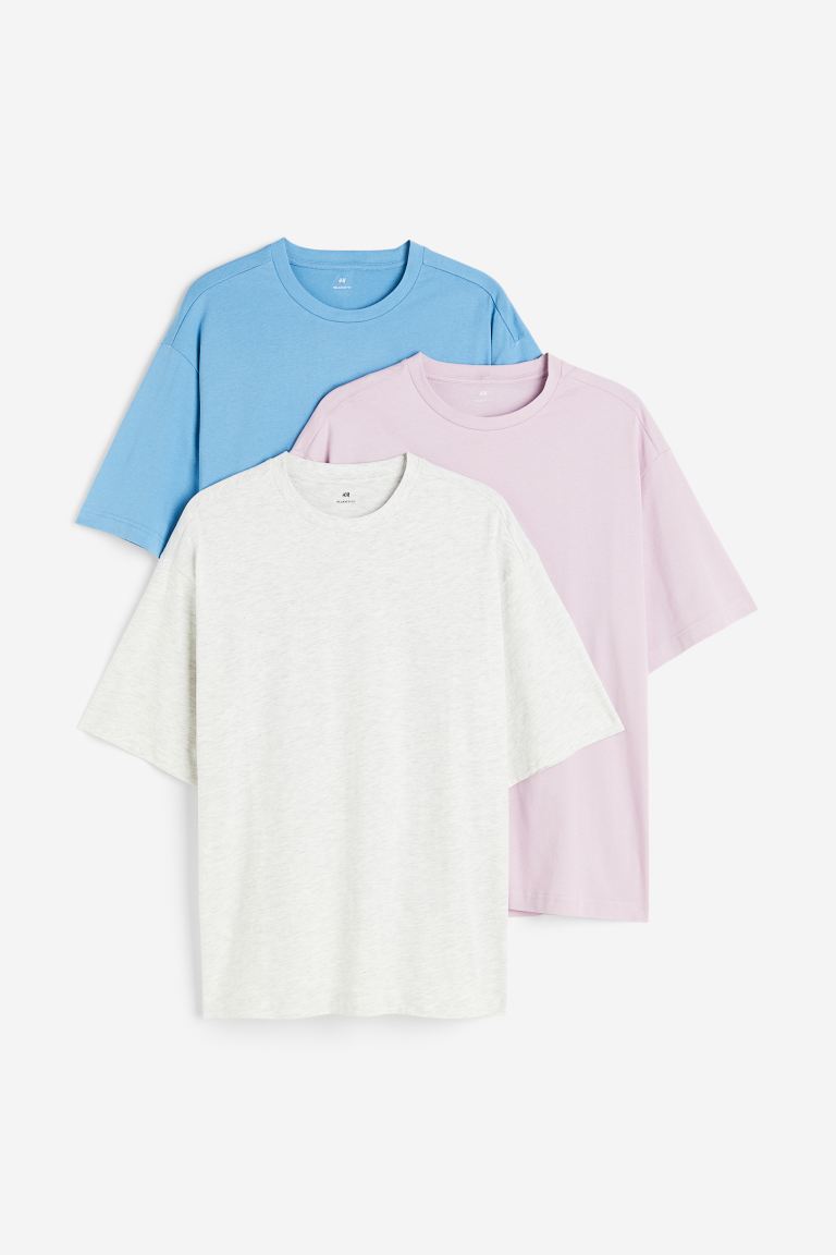 Комплект футболок мужских H&M 1161177002 синих M (доставка из-за рубежа)