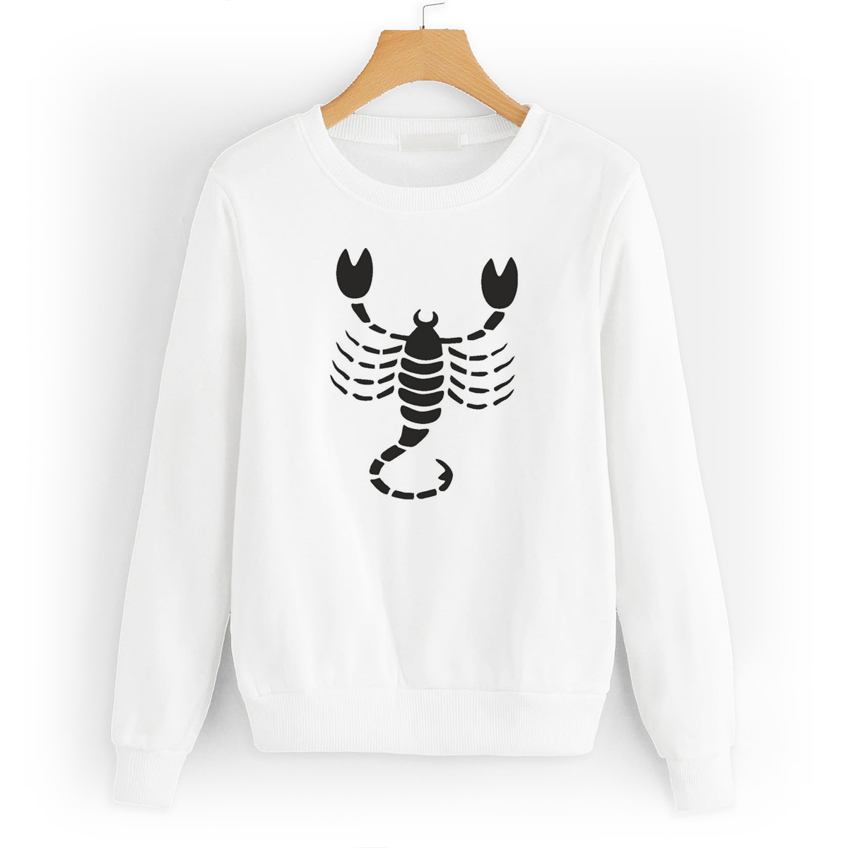 

Свитшот белый CoolPodarok скорпион зодиак, 2W011188