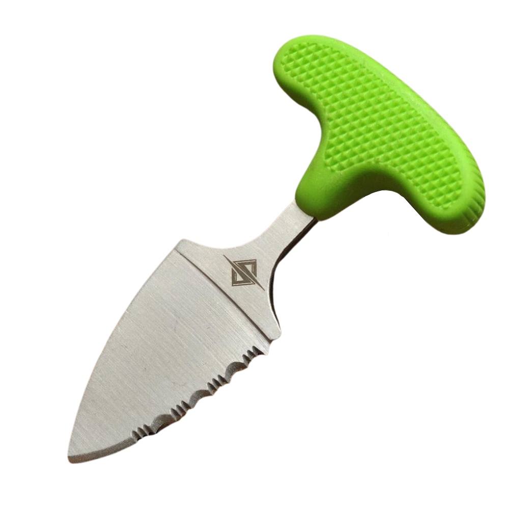 Шейный фиксированный нож брелок Venomfang, Datum Plane, сталь 40х13, пластик, зеленый