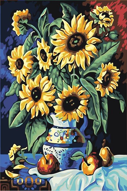 

Живопись по номерам Живопись по Номерам Подсолнухи, 60x40, Подсолнухи