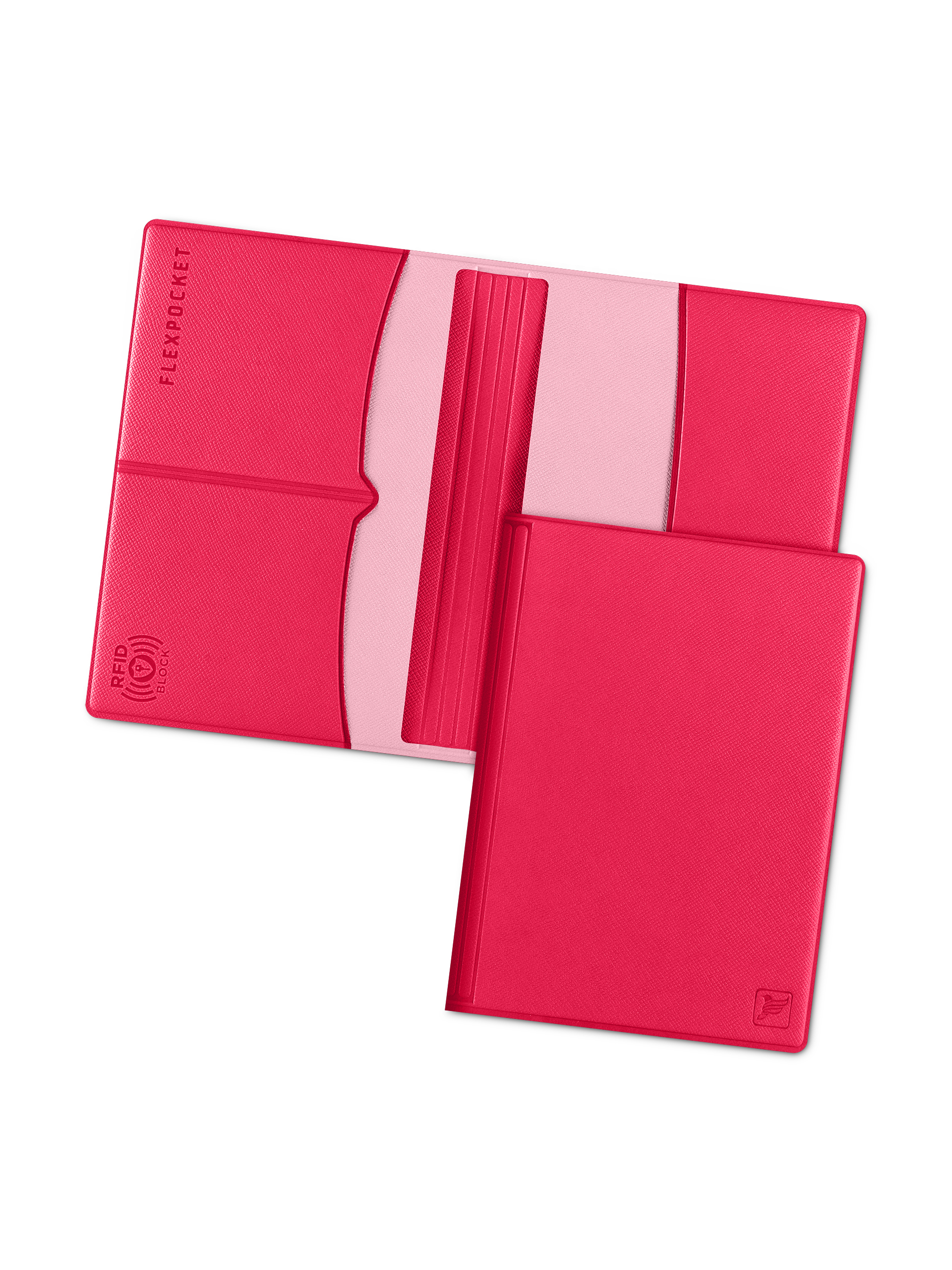 Обложка для паспорта с RFID защитой Flexpocket KOP-03RFID розовая