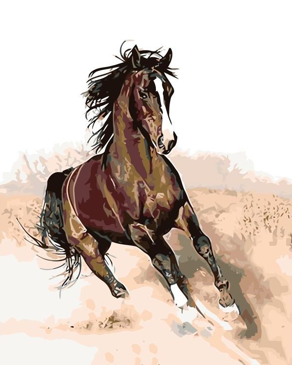 

Живопись по номерам Живопись по Номерам Жеребец, 50x40, Жеребец