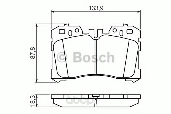 

Тормозные колодки Bosch передние дисковые 986494423, Колодки тормозные дисковые передние