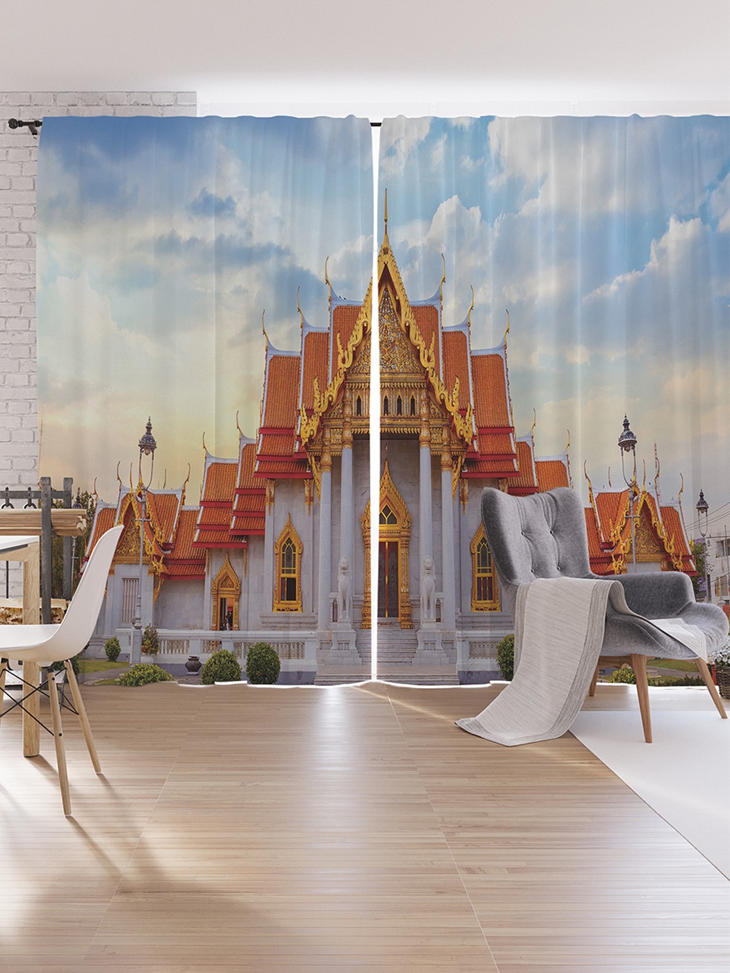 

Шторы под лён JoyArty "Роскошная усадьба", серия Oxford DeLux, 340х265 см, Роскошная усадьба