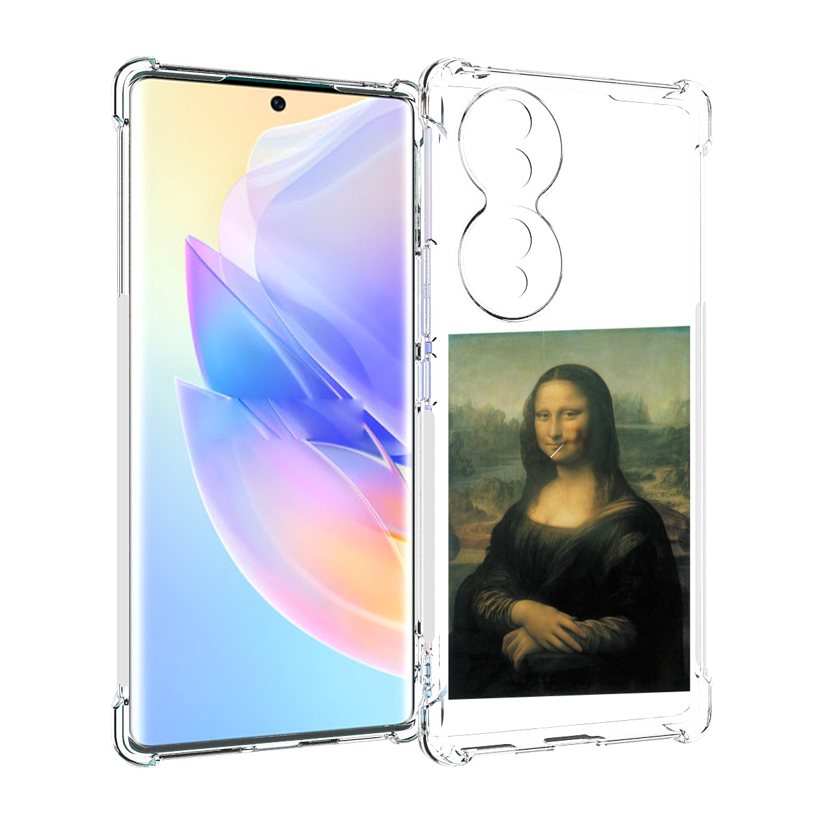 

Чехол MyPads монализа-с-чупачупсом для Honor 70, Прозрачный, Tocco