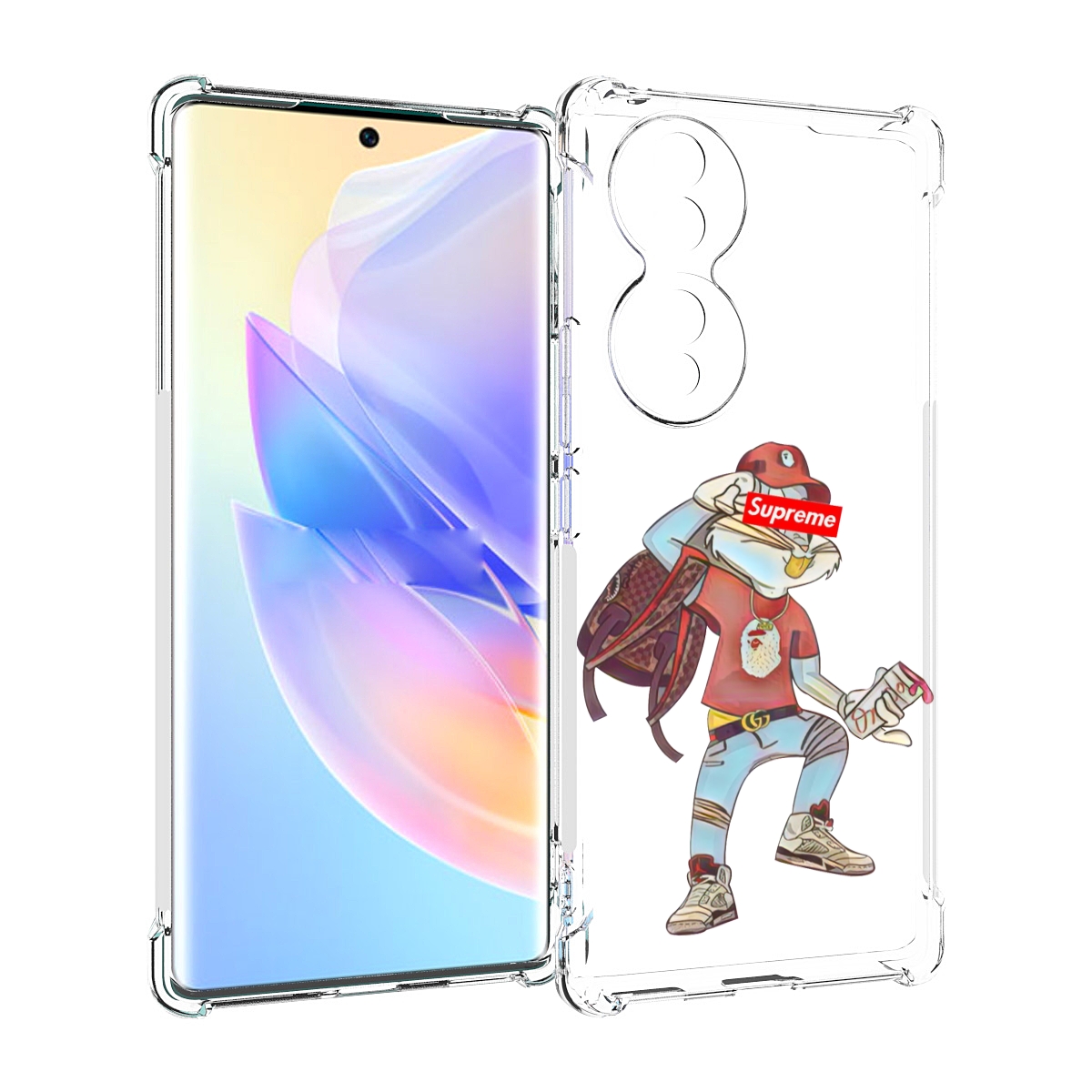 

Чехол MyPads моднявый-заяц детский для Honor 70, Прозрачный, Tocco