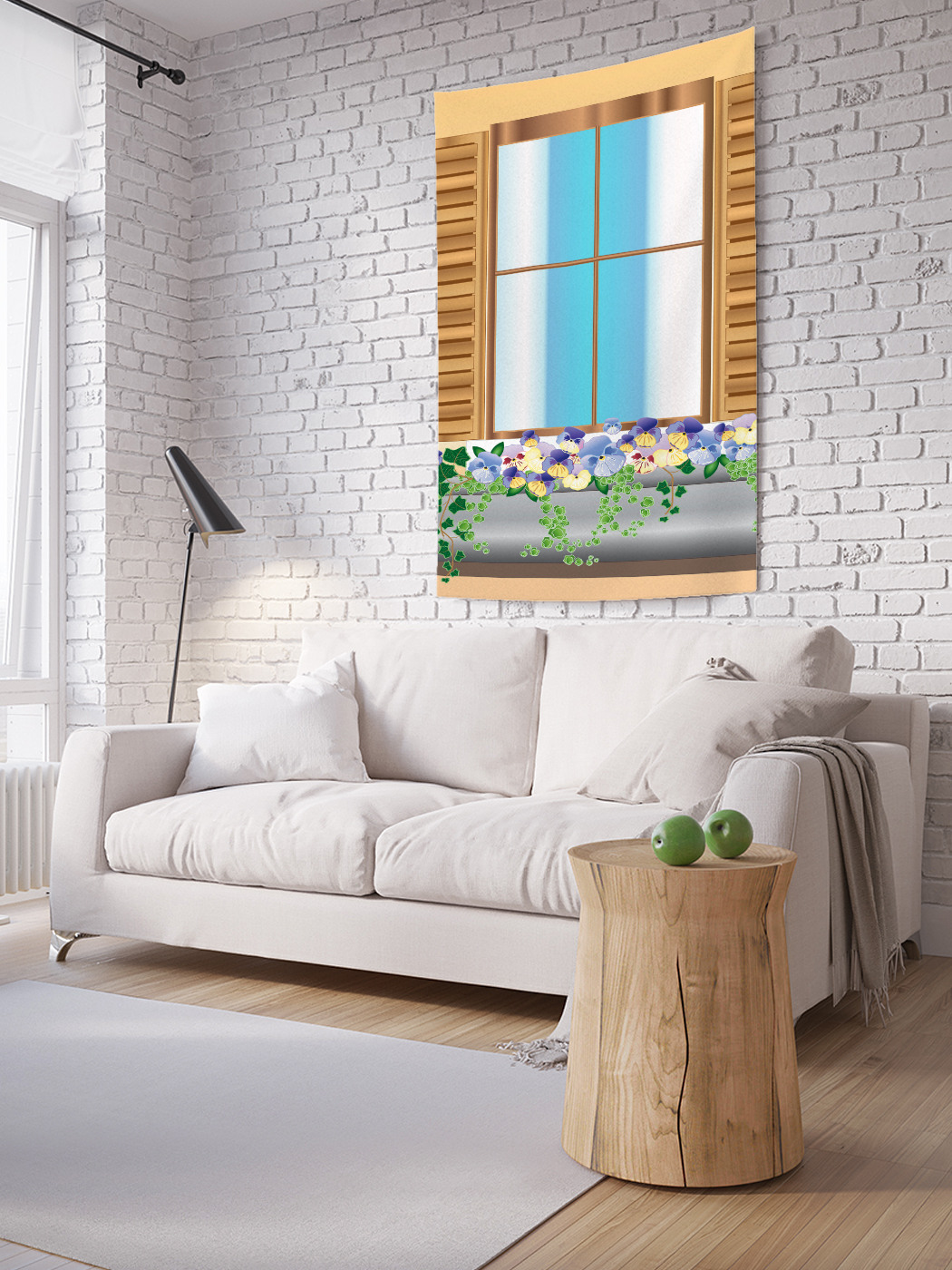 

Вертикальное фотопанно на стену JoyArty Оконное цветение 100x150 см, Оконное цветение