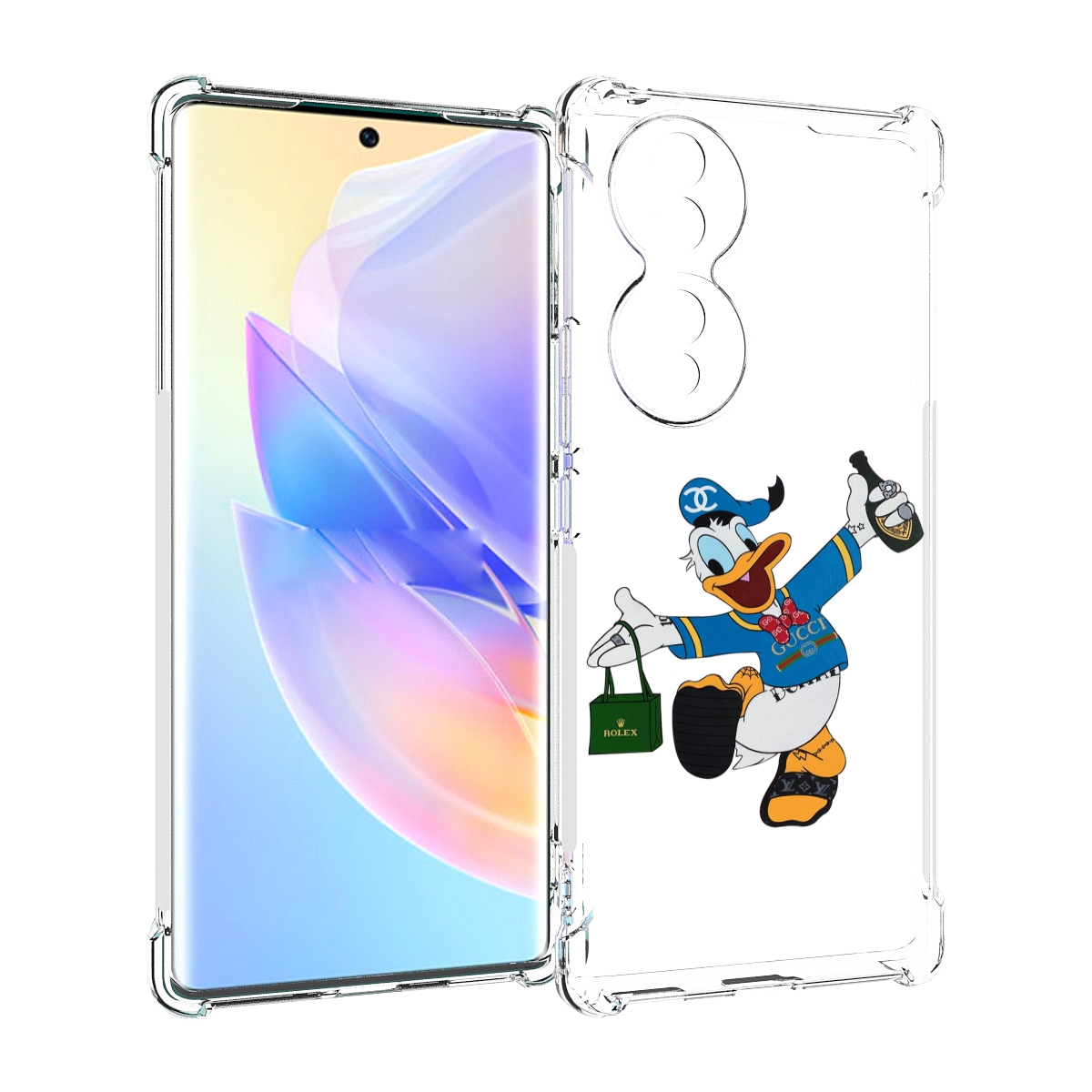 

Чехол MyPads модный-дональд-дак для Honor 70, Прозрачный, Tocco