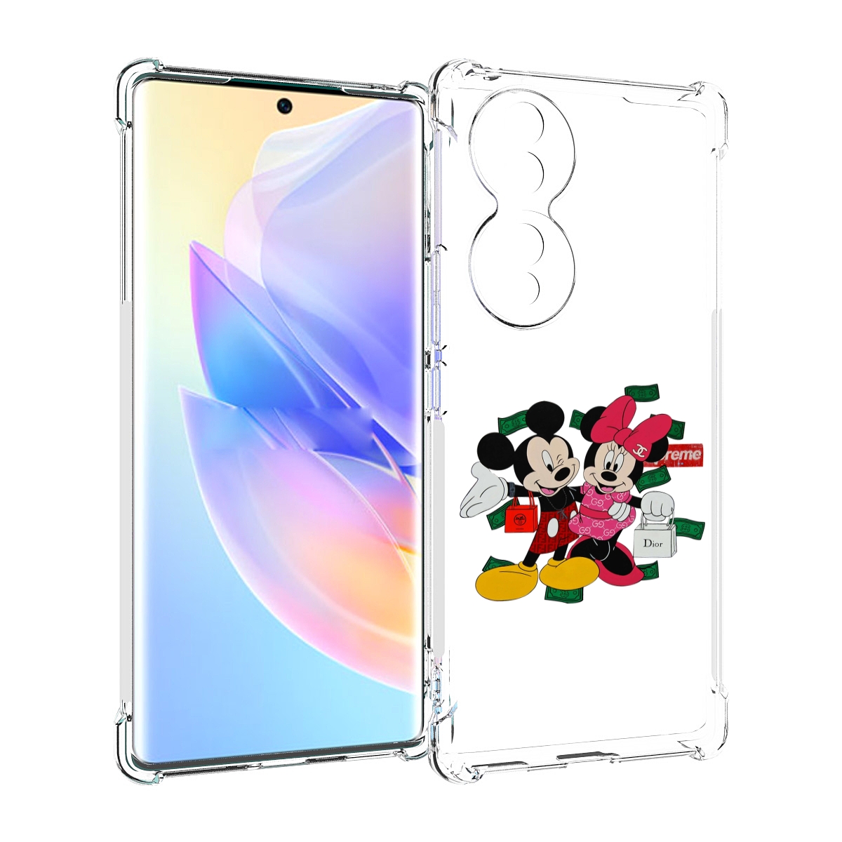 

Чехол MyPads модные-микки-маус детский для Honor 70, Прозрачный, Tocco
