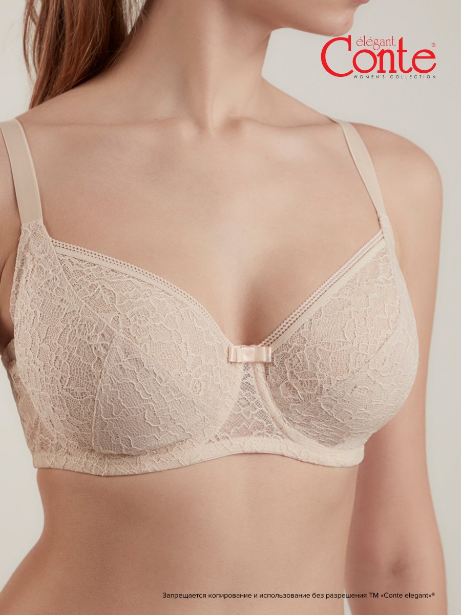 Бюстгальтер женский Conte Lingerie LYRIQUE RB6072 80E Республика Беларусь бежевый