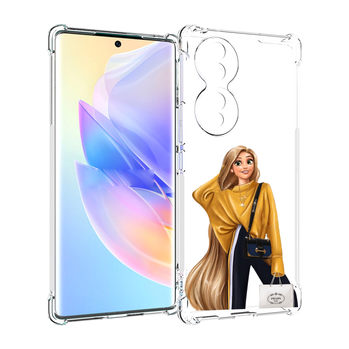 

Чехол MyPads модная-рапунсель женский для Honor 70, Прозрачный, Tocco