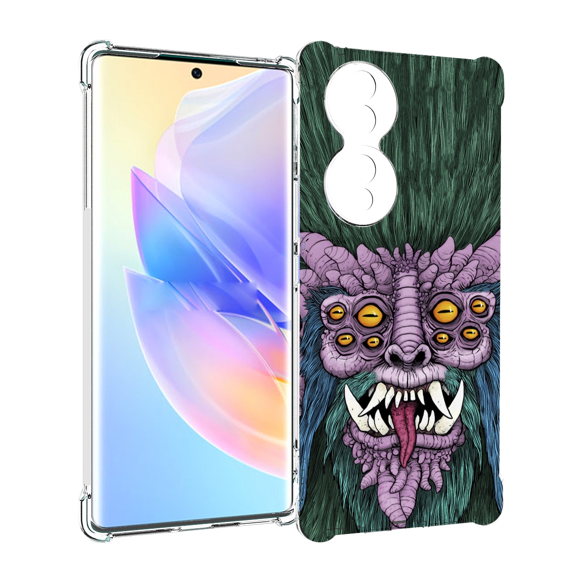 

Чехол MyPads многоглазый черт для Honor 70, Прозрачный, Tocco