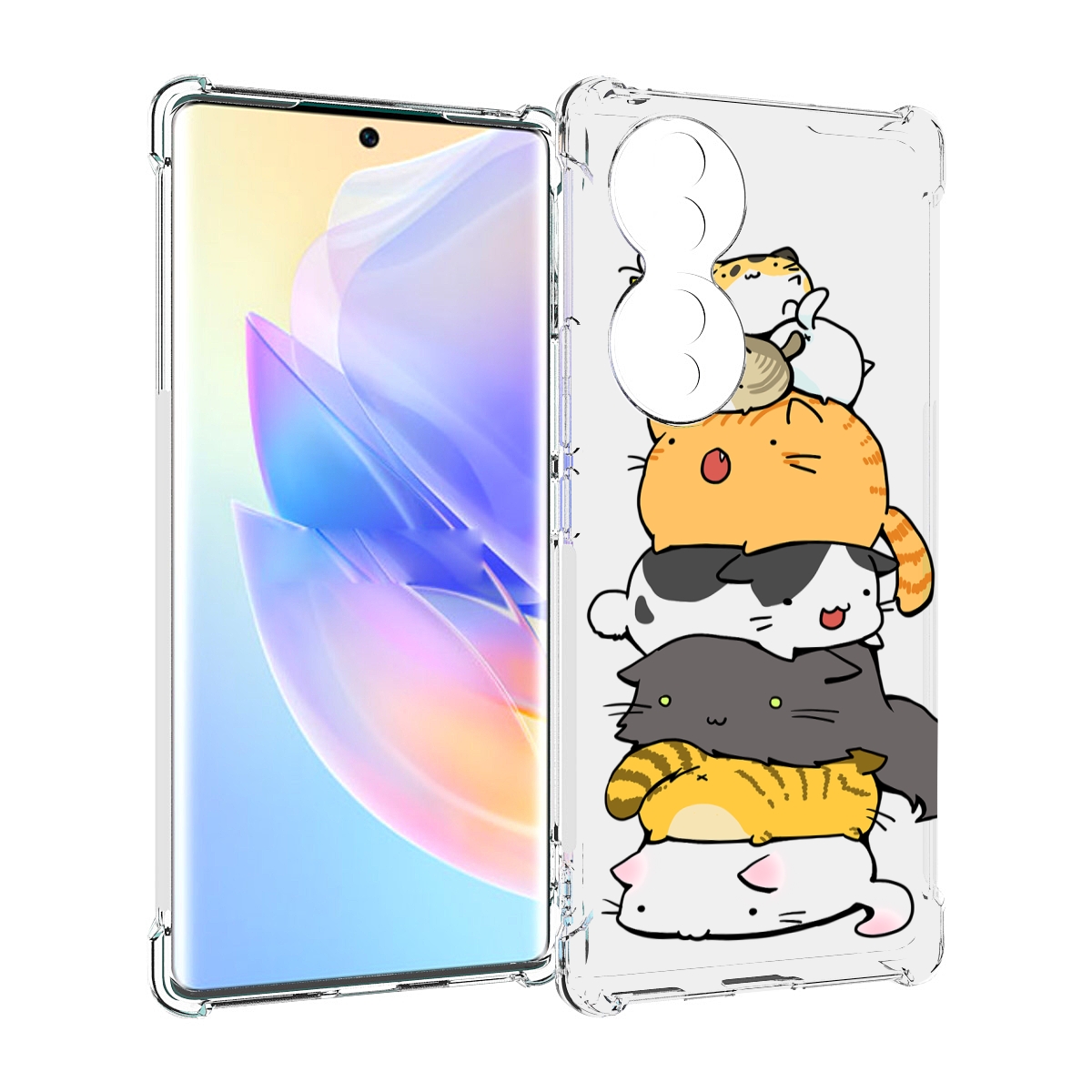 

Чехол MyPads много-маленьких-котиков для Honor 70, Прозрачный, Tocco