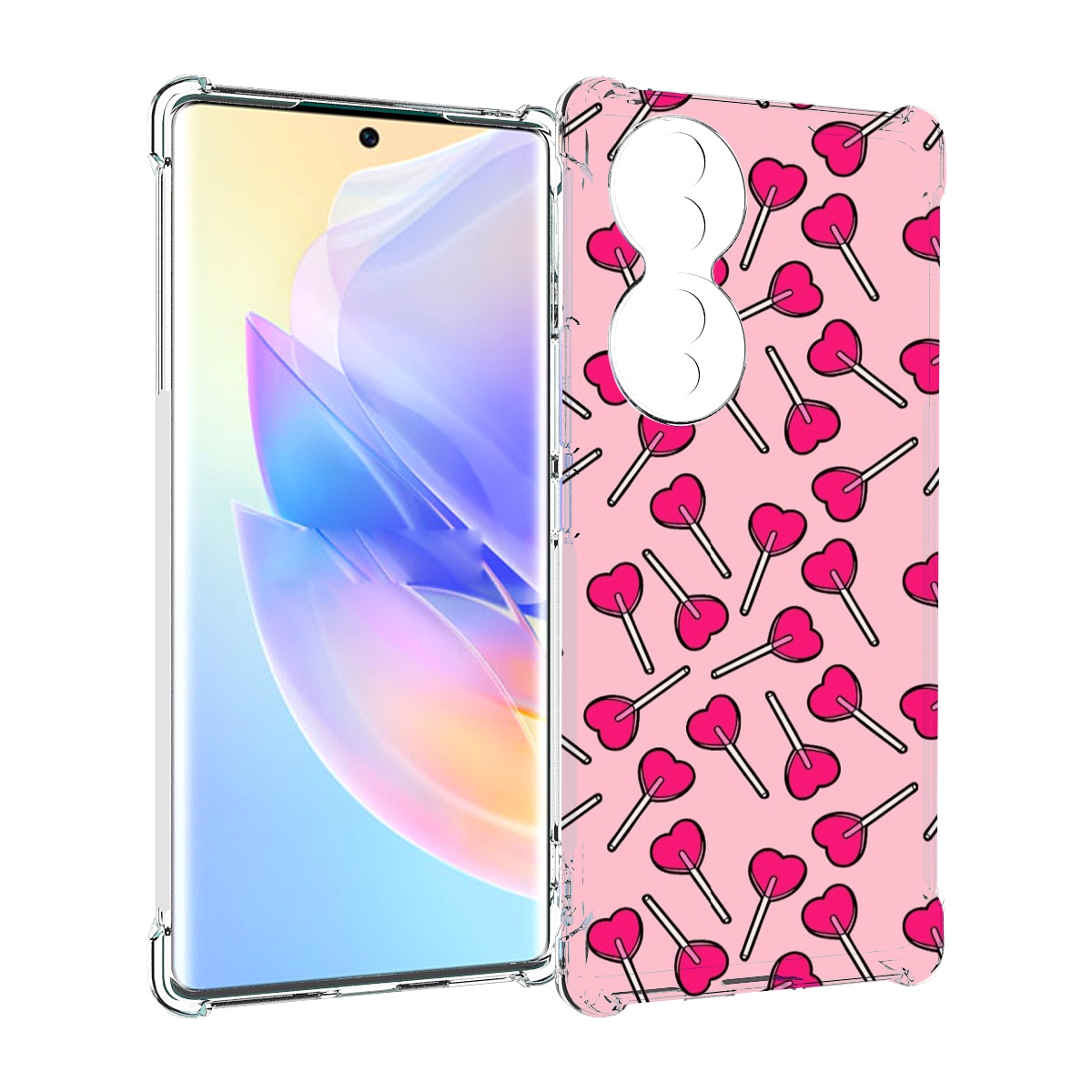 

Чехол MyPads много лединцов для Honor 70, Прозрачный, Tocco