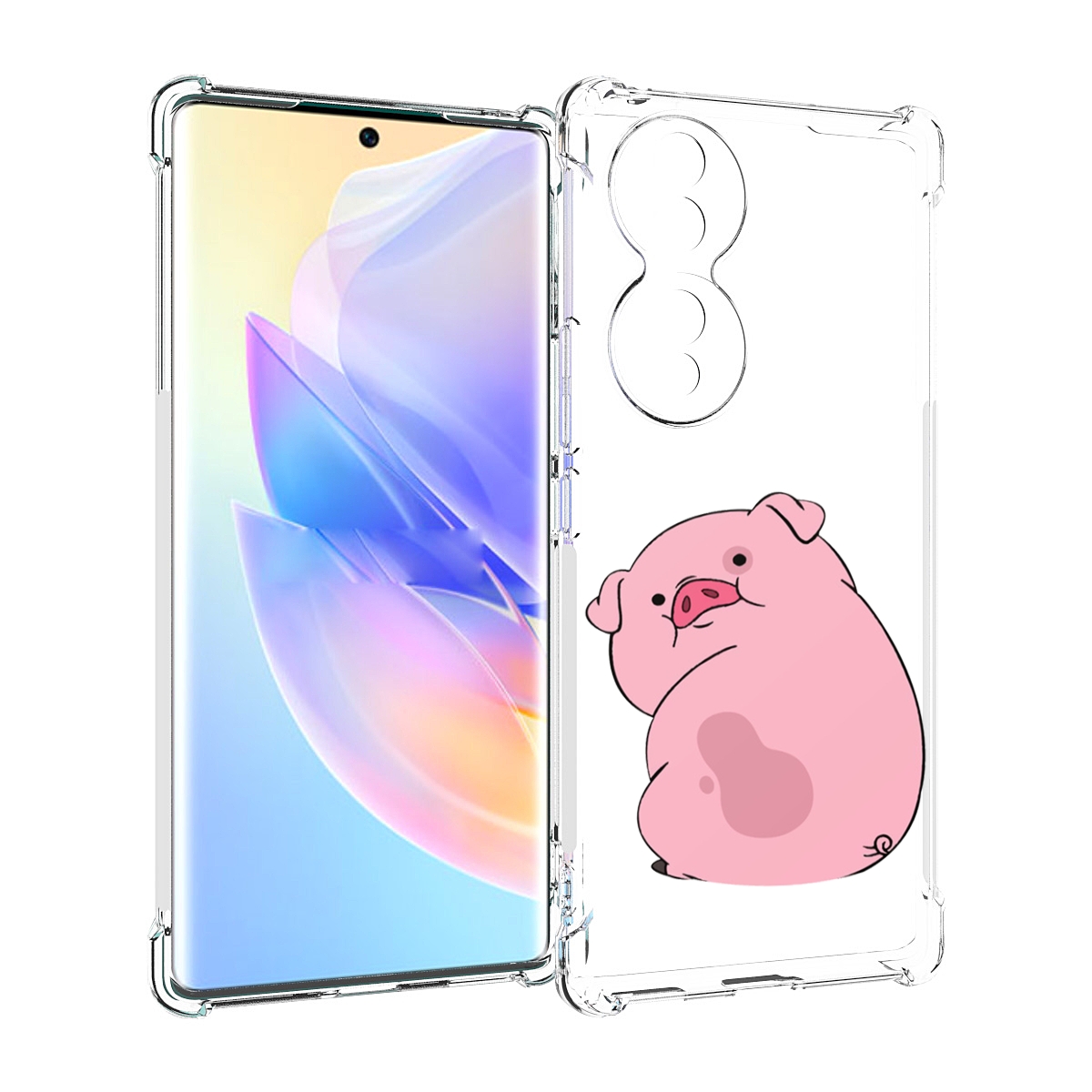 

Чехол MyPads милый-поросенок детский для Honor 70, Прозрачный, Tocco
