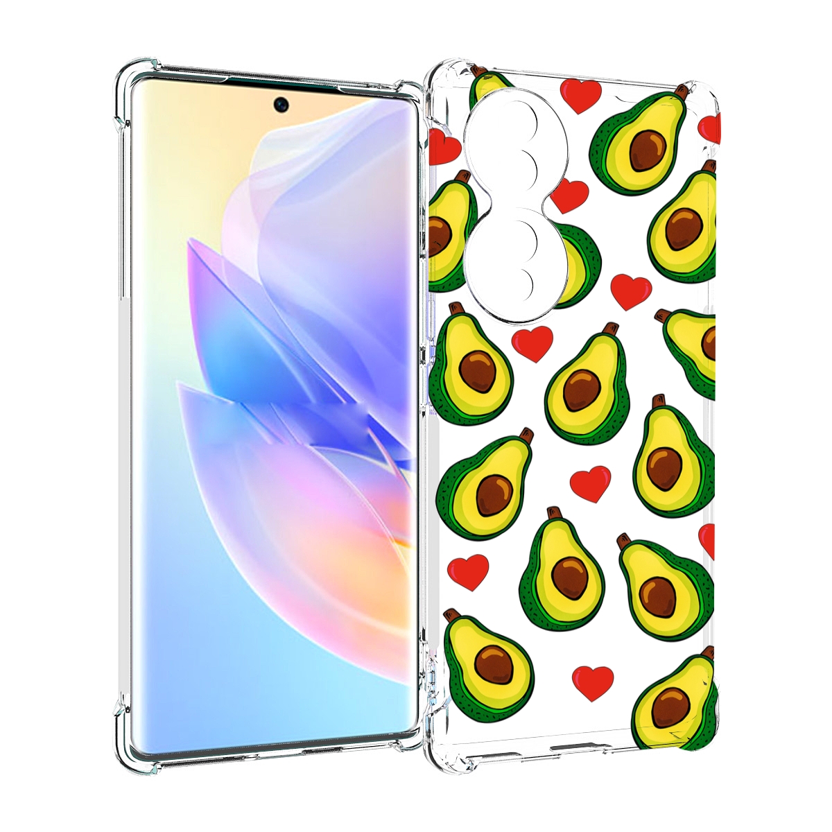 

Чехол MyPads миленькие-авокадо для Honor 70, Прозрачный, Tocco
