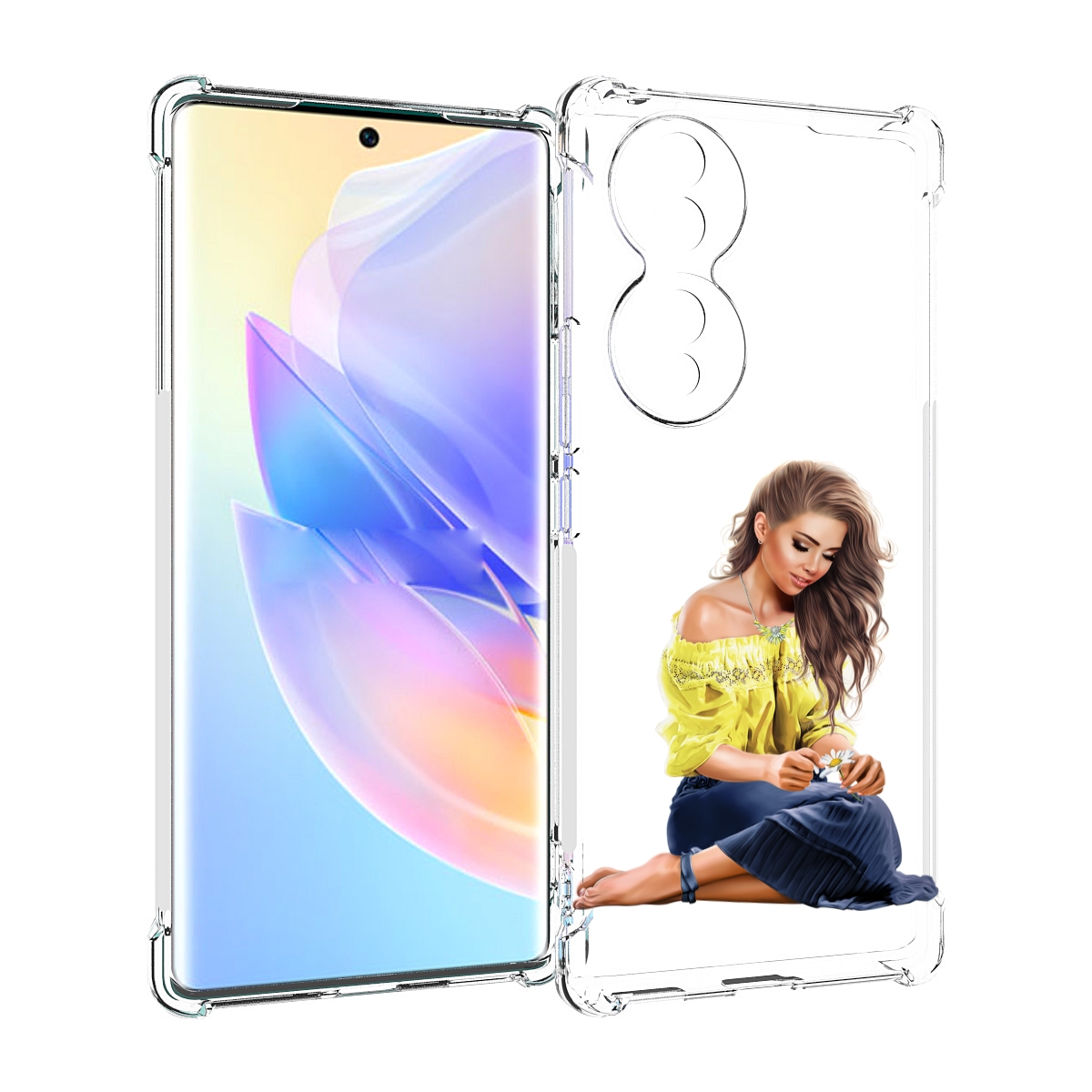 

Чехол MyPads миленькая-девочка женский для Honor 70, Прозрачный, Tocco