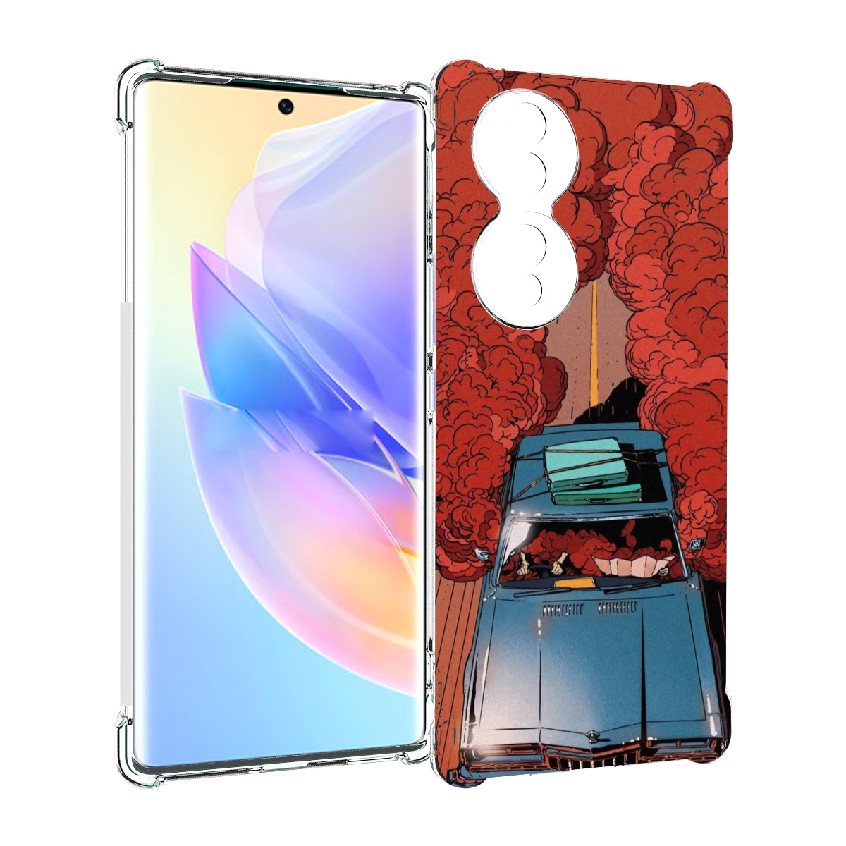 

Чехол MyPads машина мчится с дымком для Honor 70, Прозрачный, Tocco