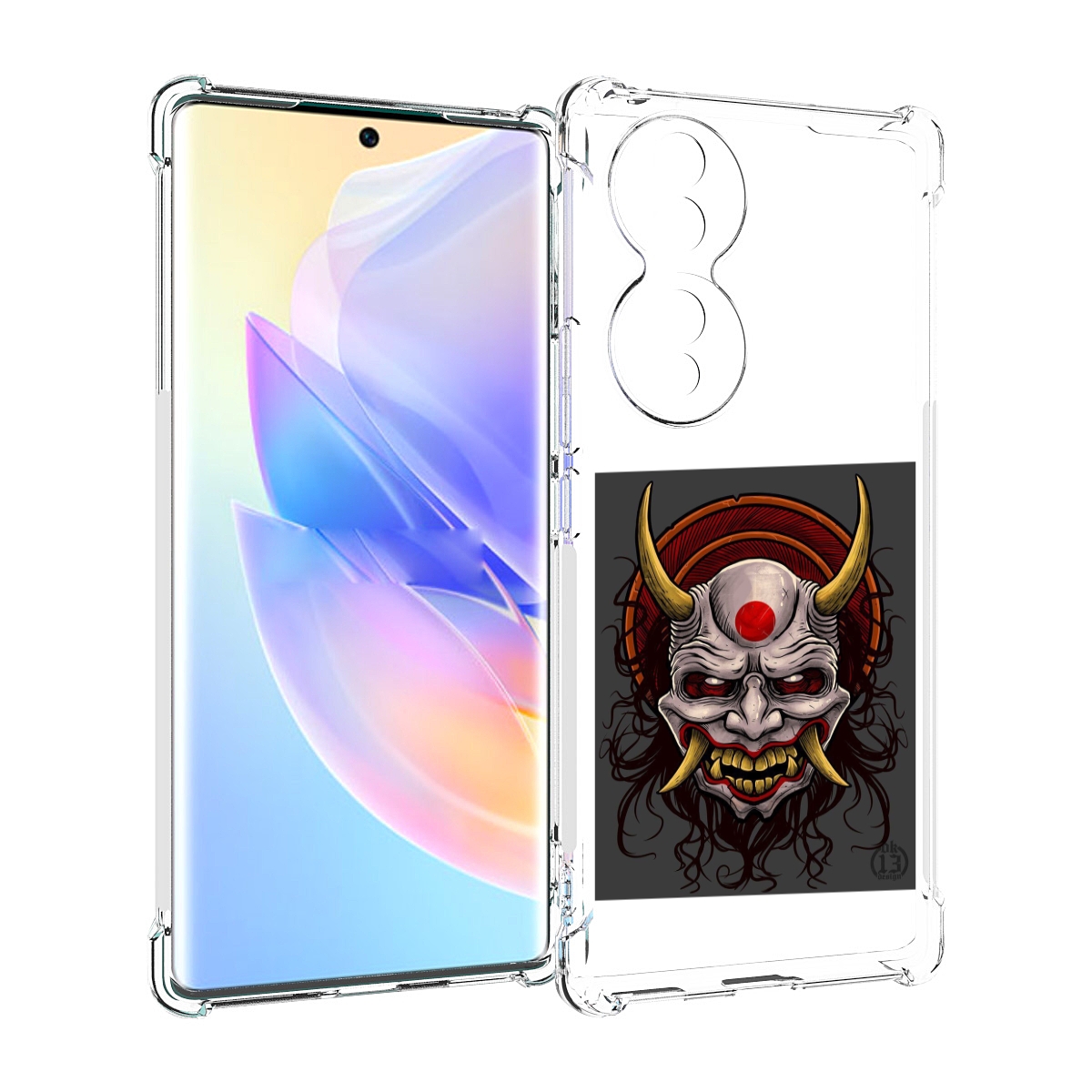 

Чехол MyPads маска с клыками и рогами для Honor 70, Прозрачный, Tocco