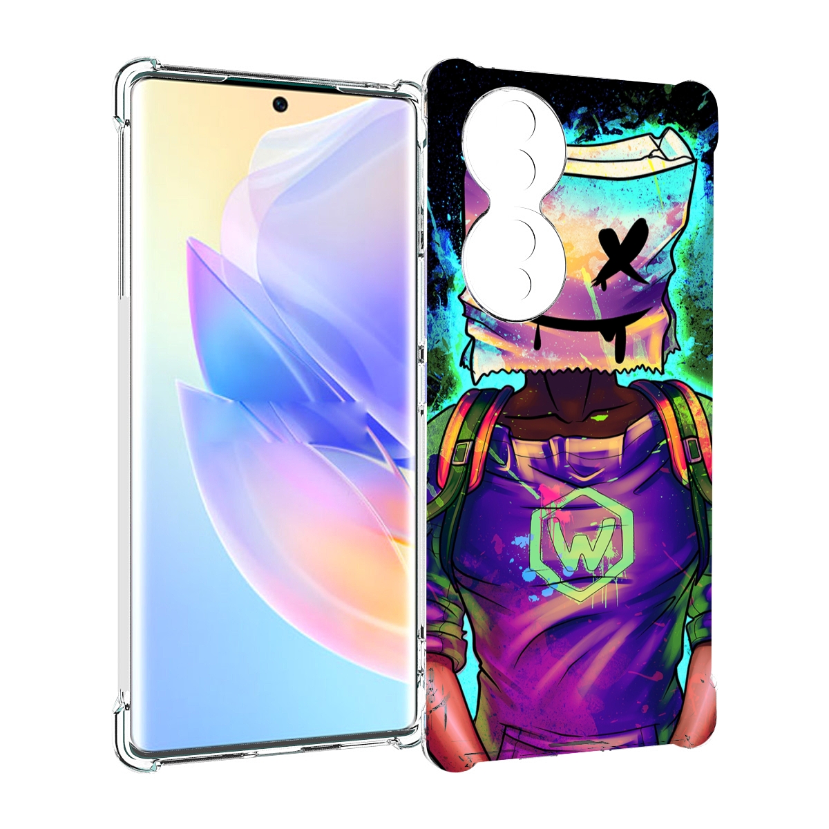 

Чехол MyPads маршмеллоу-глитч для Honor 70, Прозрачный, Tocco