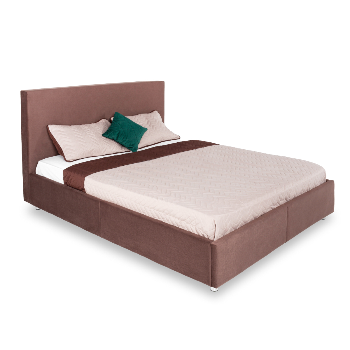 

Двуспальная кровать mooniq Vellux premium 160х200,темно коричневый, Vellux premium